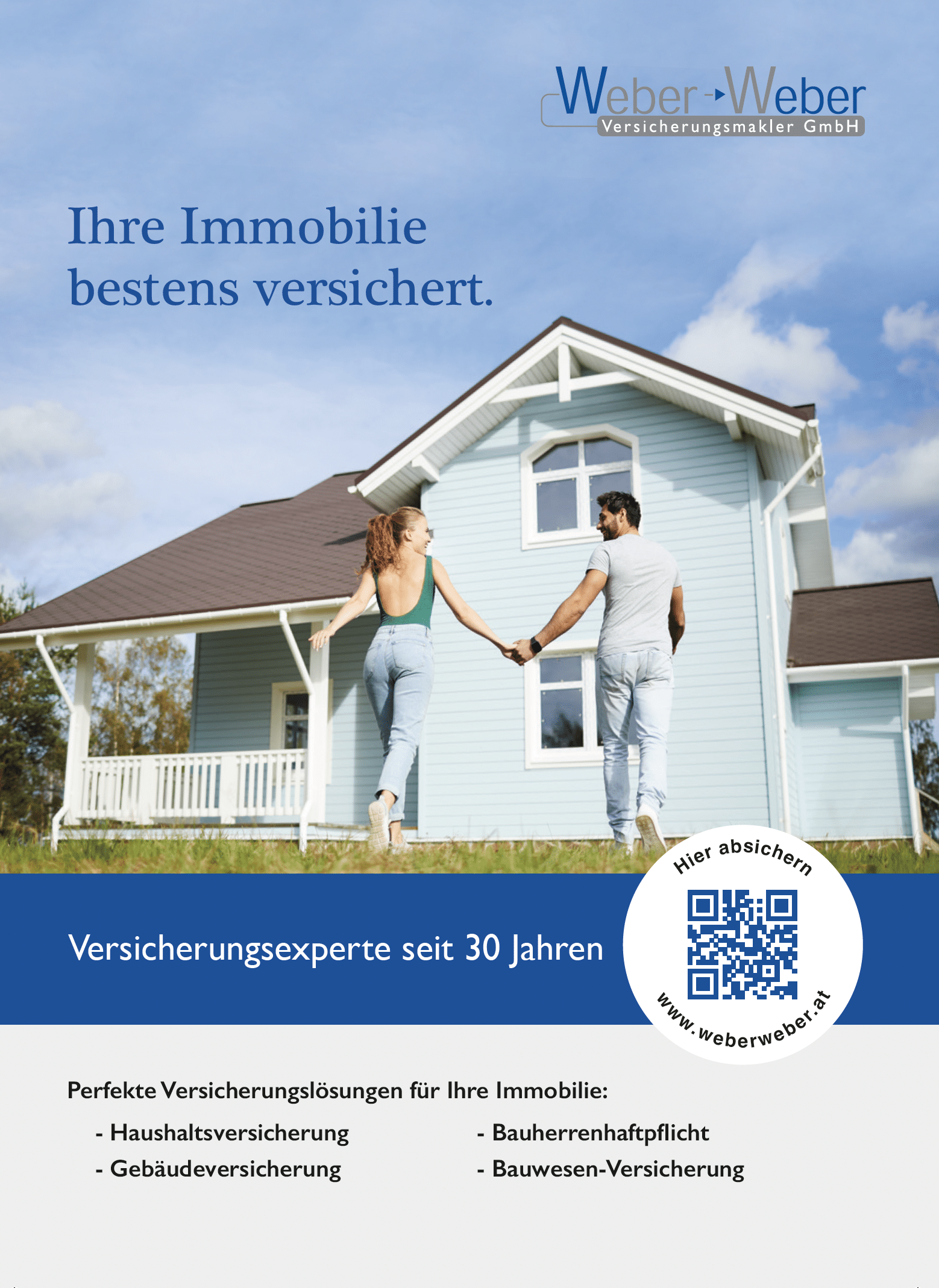 Inserat Immobilie versichert - Weber Weber Versicherungsmakler